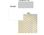DESIGNER Crib Bumper and Skirt Set- Caitlin WIlson