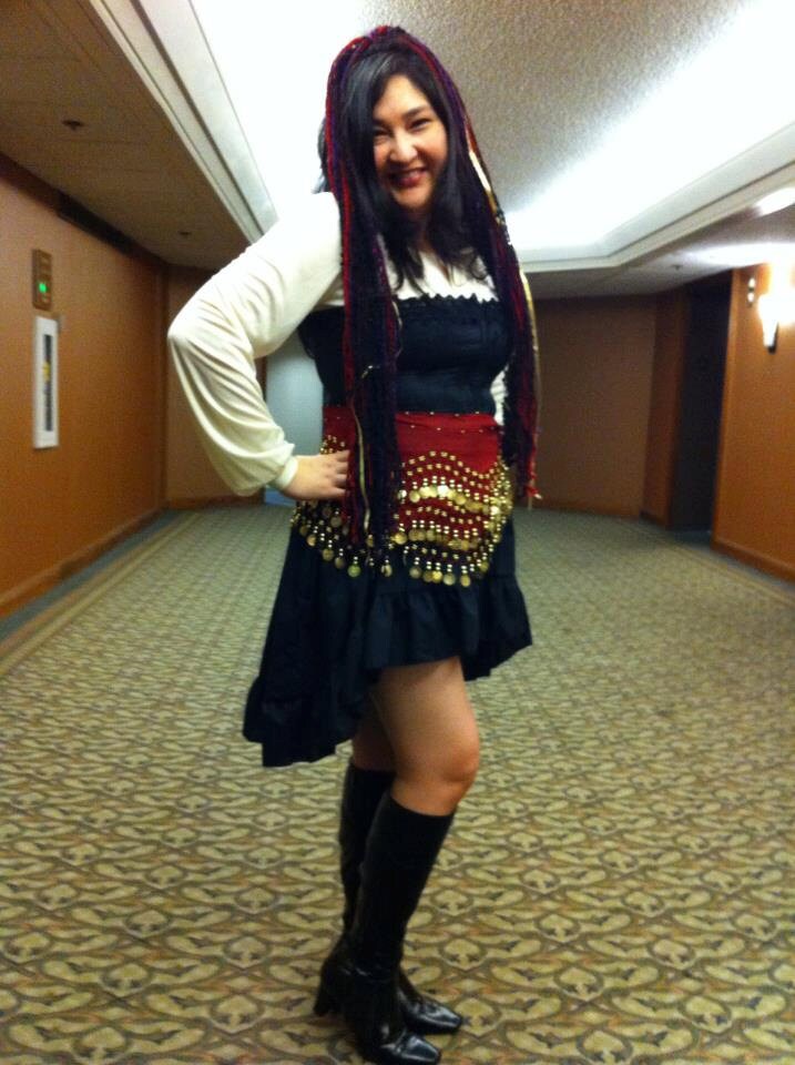 Strumpets Delight Wenchling Skirt Asymmetric  Cotton Ruffled Wench Skirt for Pirate or Steampunk Outfits