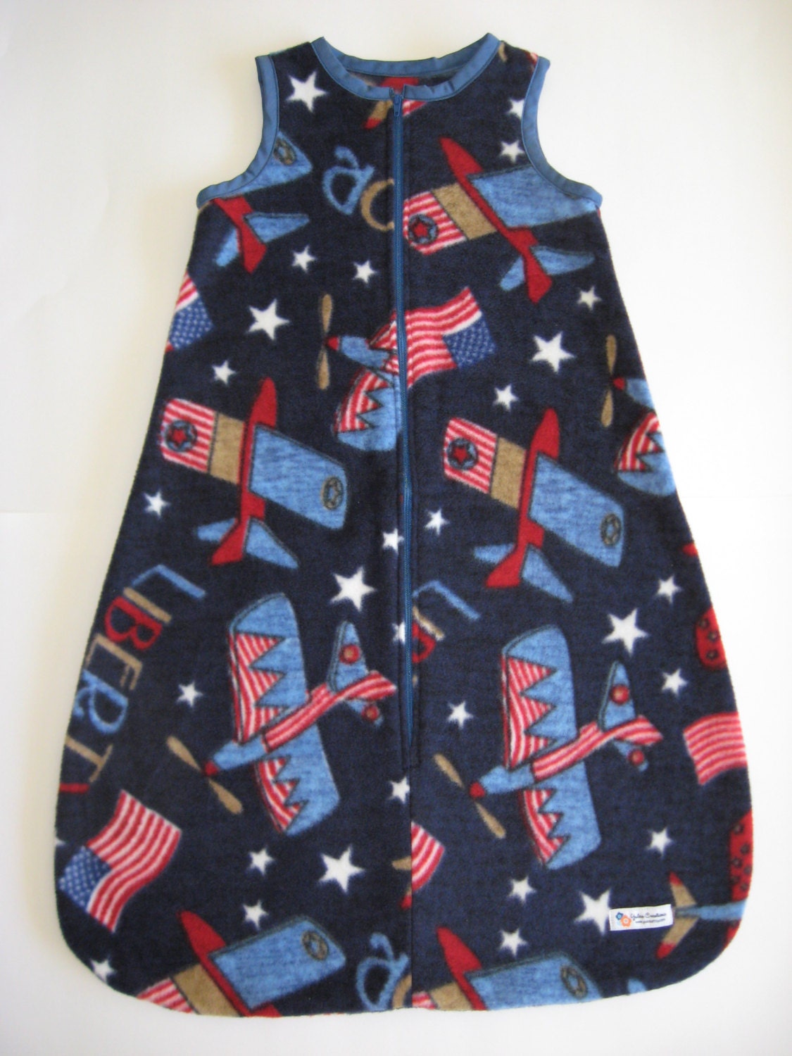 Baby Fleece Sleep Sack - Bunting - Liberty Aviator - Size L (6-18 months)
