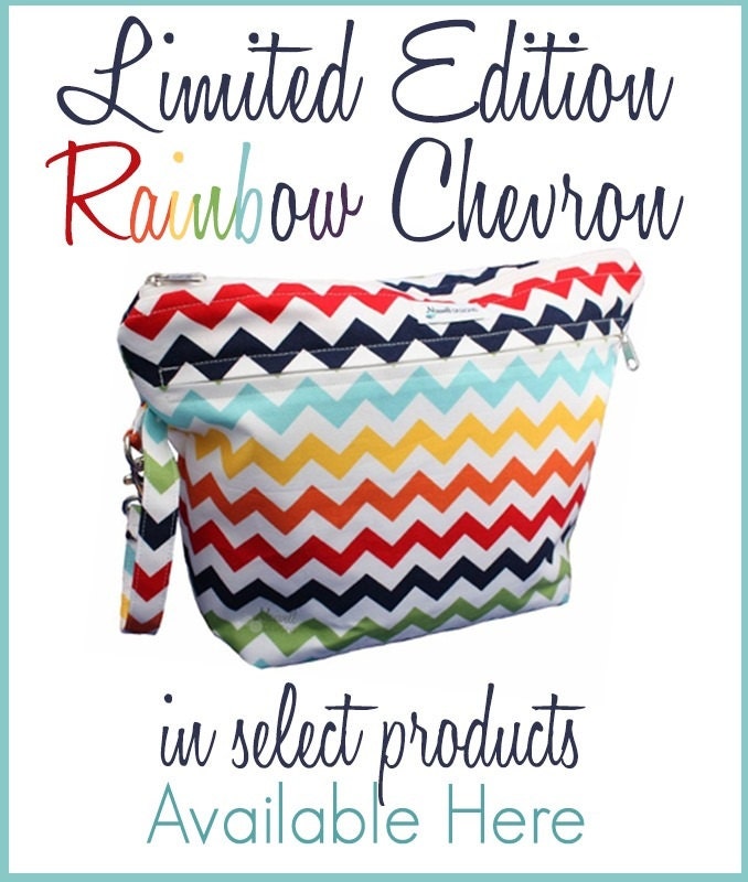 Diaper Clutch "Stow It All" Limited Edition Rainbow Chevron