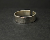 Recycled silver band , sterling silver ring , modern adjustable ring , metalwork jewelry , textured band