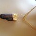 24K Gold Purple Titanium Quartz Crystal Necklace