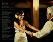 Father of the Bride Father Daughter dance photo with lyrics or personalized custom letter to dad