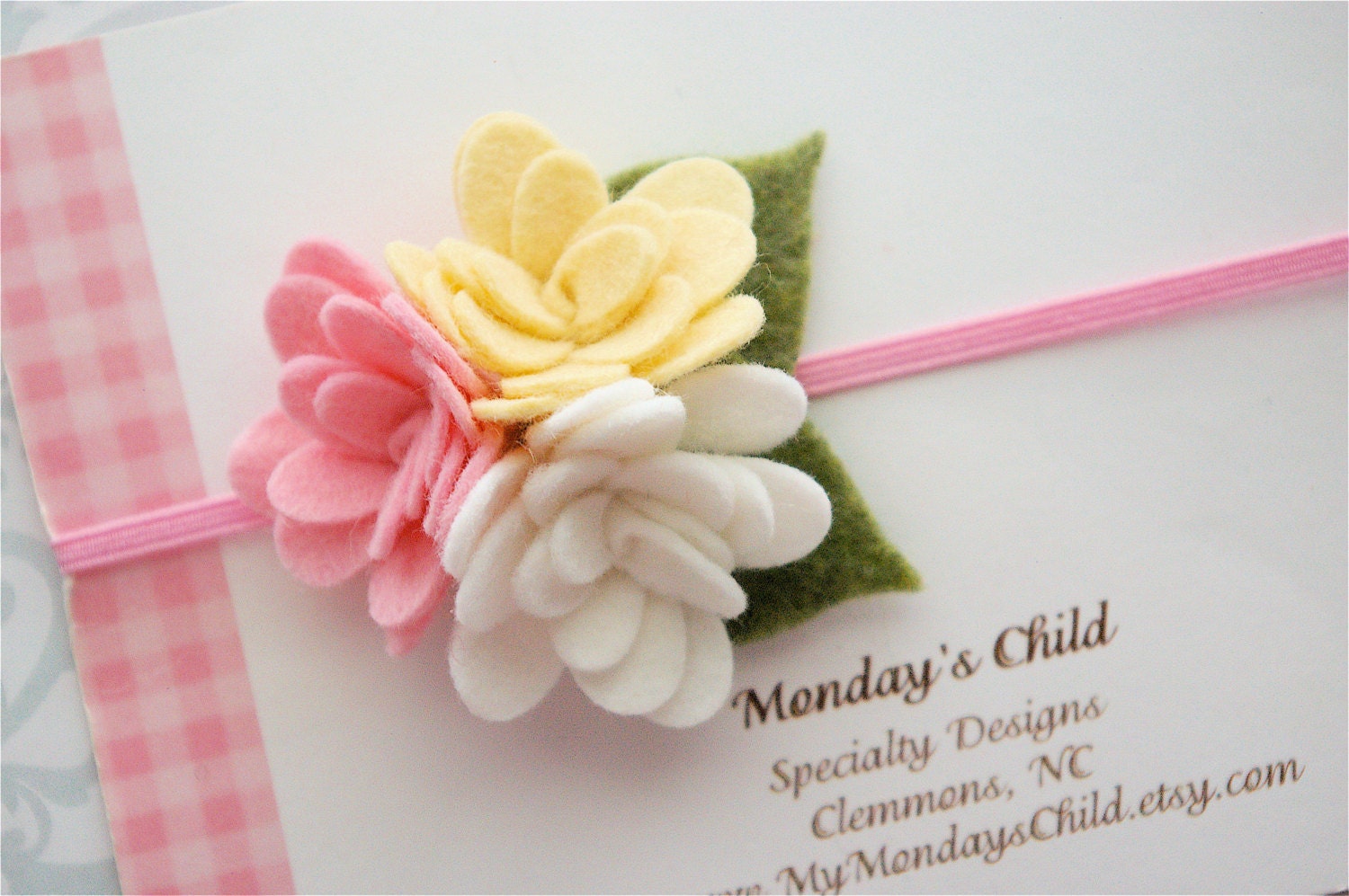 Spring Felt Flower Headband  - Newborn Headbands, Baby Headbands, Baby Girl Headbands, Toddler Headbands