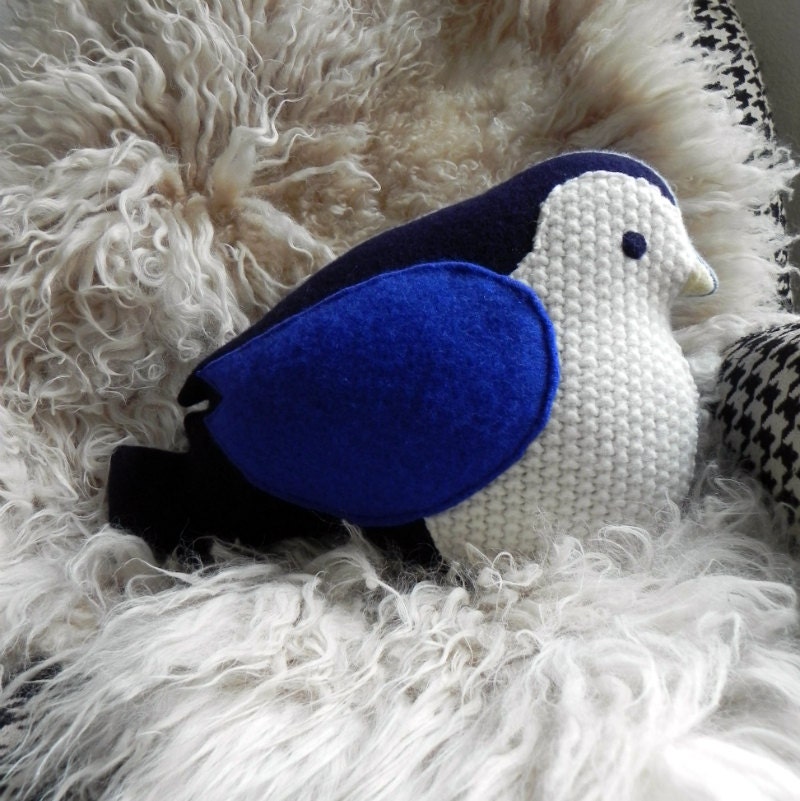 the Bird - plush wool pillow // large