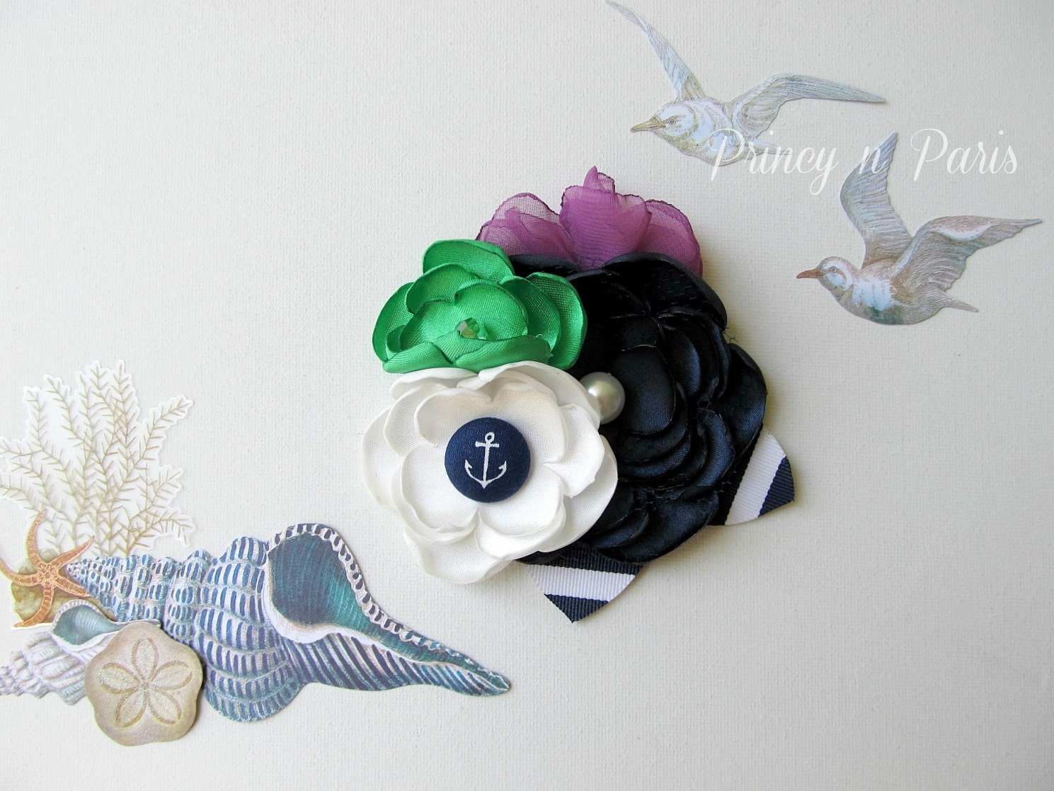 Anchors Away, flower clip for all ages