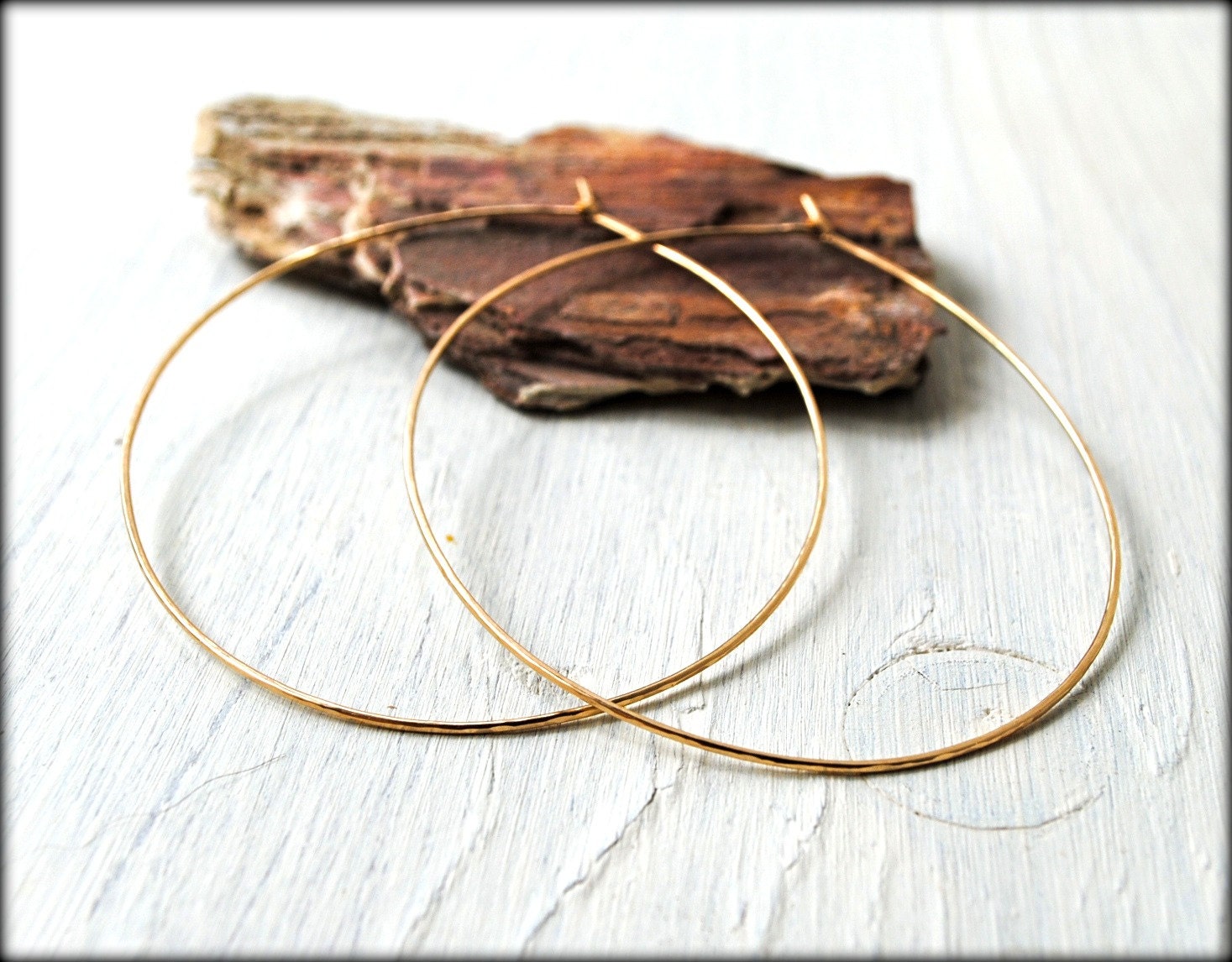 Extra large gold hoop earrings, thin gold hoops