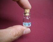 A crab and a starfish in a tiny bottle