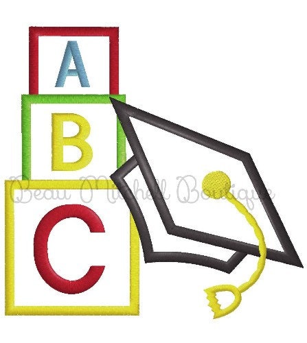 School Graduation applique design
