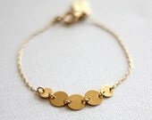 Delicate gold plated bracelet, bridal jewelry, bridesmaids wedding jewelry