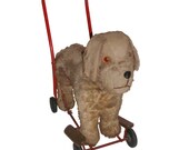 Antique Child's Toy Dog on Wheels