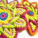 Crochet Flower Appliques - Colorful, Set of 2