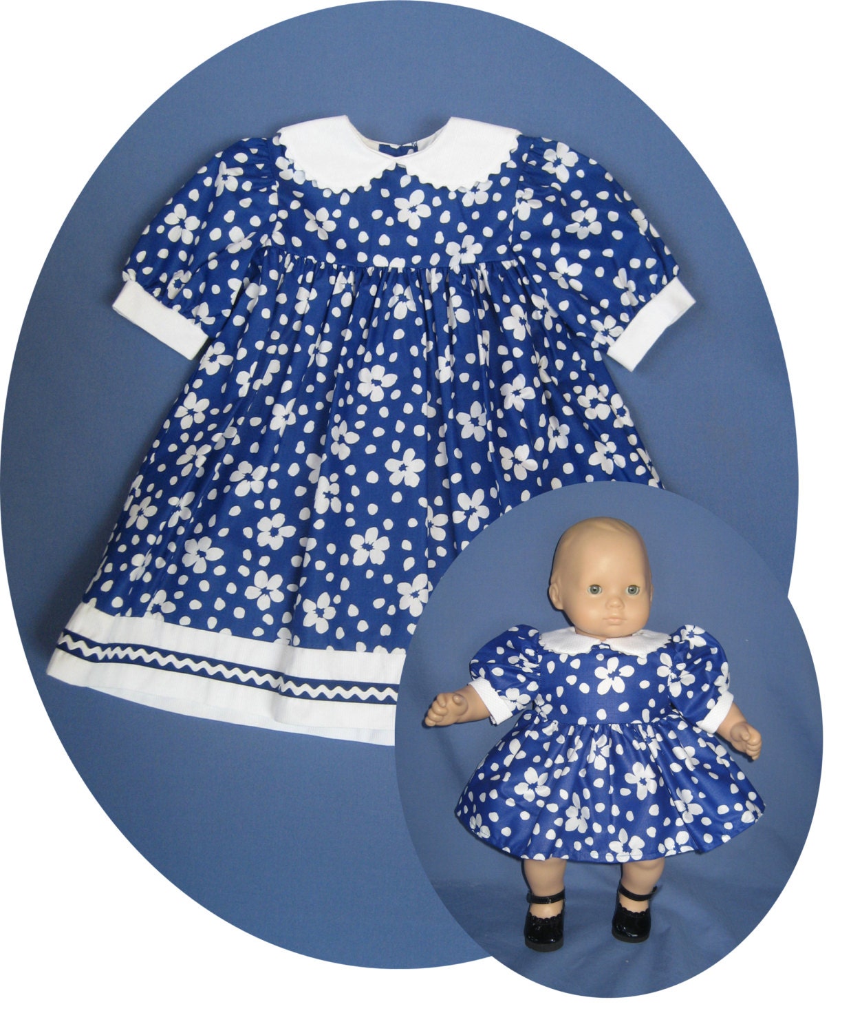Matching Clothes for American Girl BITTY BABY Doll dress Girl's 2T Doll 15 in Bitty Baby dress fits Bitty Baby twins too