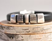 Earth Day VEGAN Men's Rubber Bracelet Bangle Dude Gift For Him