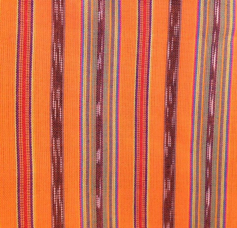 Mexico Orange  1 Yard, Organic Cotton, Hand loomed