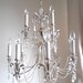 Majestic ROME SCIOLARI authentic Italian vintage renewed chandelier 12 lights, crystal chandelier, silver plate rare
