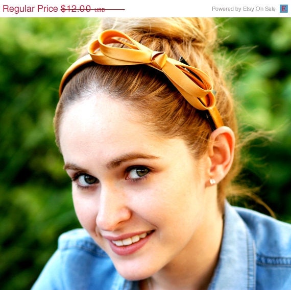 25% OFF Bow satin headband