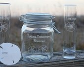 3 Piece Sand Ceremony Set with Sand Dollar, and 2 Pouring vases