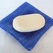 GLASS DISH - Blueberry with White Fused Glass Dish, Soap Dish, Valet, Ring Dish