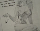 Vintage 1941 Cashmere Bouquet Pinup Bathing Suit Advertisement