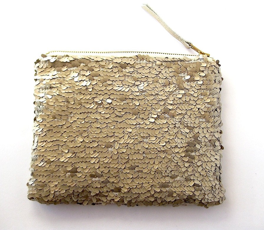 Gold Sequin metallic and linen clutch purse, Bridesmaids Clutch, Wedding purse, Formal clutch, Party purse, BagNoir clutch
