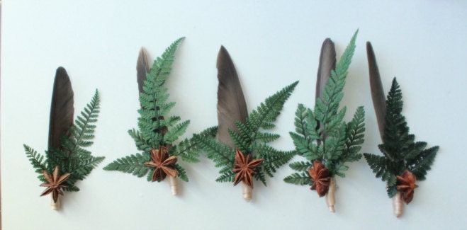 groomsmen wedding boutonniere, boutonnieres, lapel pin, natural keepsake 'Jacob'