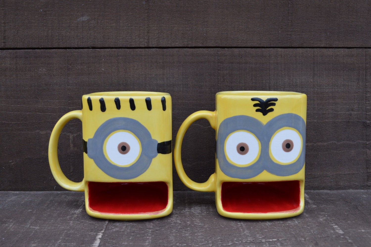 A Minion of My Very Own - Ceramic Cookies and Milk Dunk Mug - Two Eyes - Ready to Ship