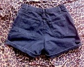 90s High Waist Black Denim Shorts 10/11