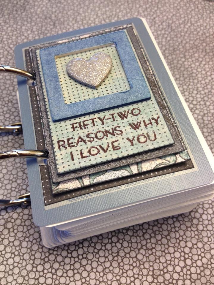 Handmade 52 Reasons Why I love you made with a Deck of Card