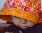Purple and Orange Hooded Towel for Babies Who Will Grow into Kids