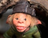 OOAK elf sculpture polymer clay art doll