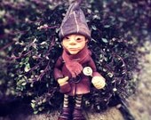 OOAK elf sculpture polymer clay art doll