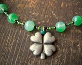Good Fortune/Good Luck/Success/Happiness/Prosperity/Shamrock/Heart/Fortune Talisman Charm Necklace by TheReflectivePause.etsy.com