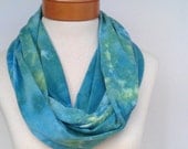 Infinity Scarf in Carolina Blues and Greens 186