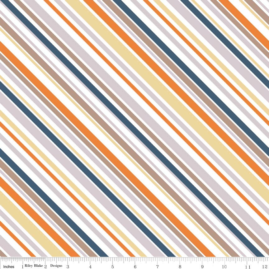 1 yard Super Star Stripes in Multi -- by Riley Blake -- in stock and ready to ship