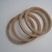 4 Small Unfinished Wood Slender Flat Exterior Bangles