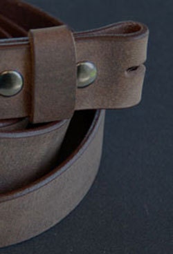 Crazy Horse Brown Full Grain Buffalo 1-1/4" & 1-1/2" Widths Leather Belt Made in Canada