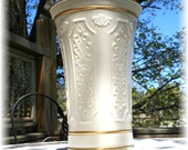 Mothers's day Spring Vintage LENOX Hand Crafted 24K Gold Versailles Collection Porcelain Footed Vase