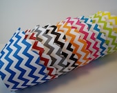 Custom order for smorway - 24 Chevron Cupcake Wrappers - 12 Blue & 12 Lime Green