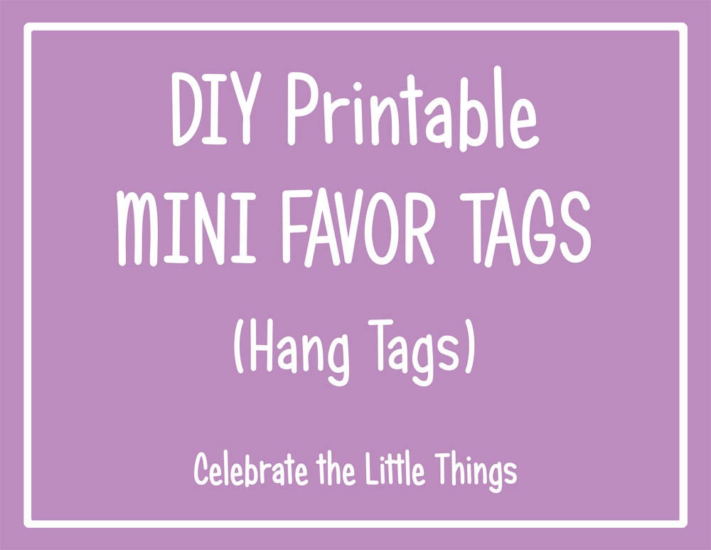 DIY Printable MINI Favor Tags, Hang Tags : Personalized Il_570xn