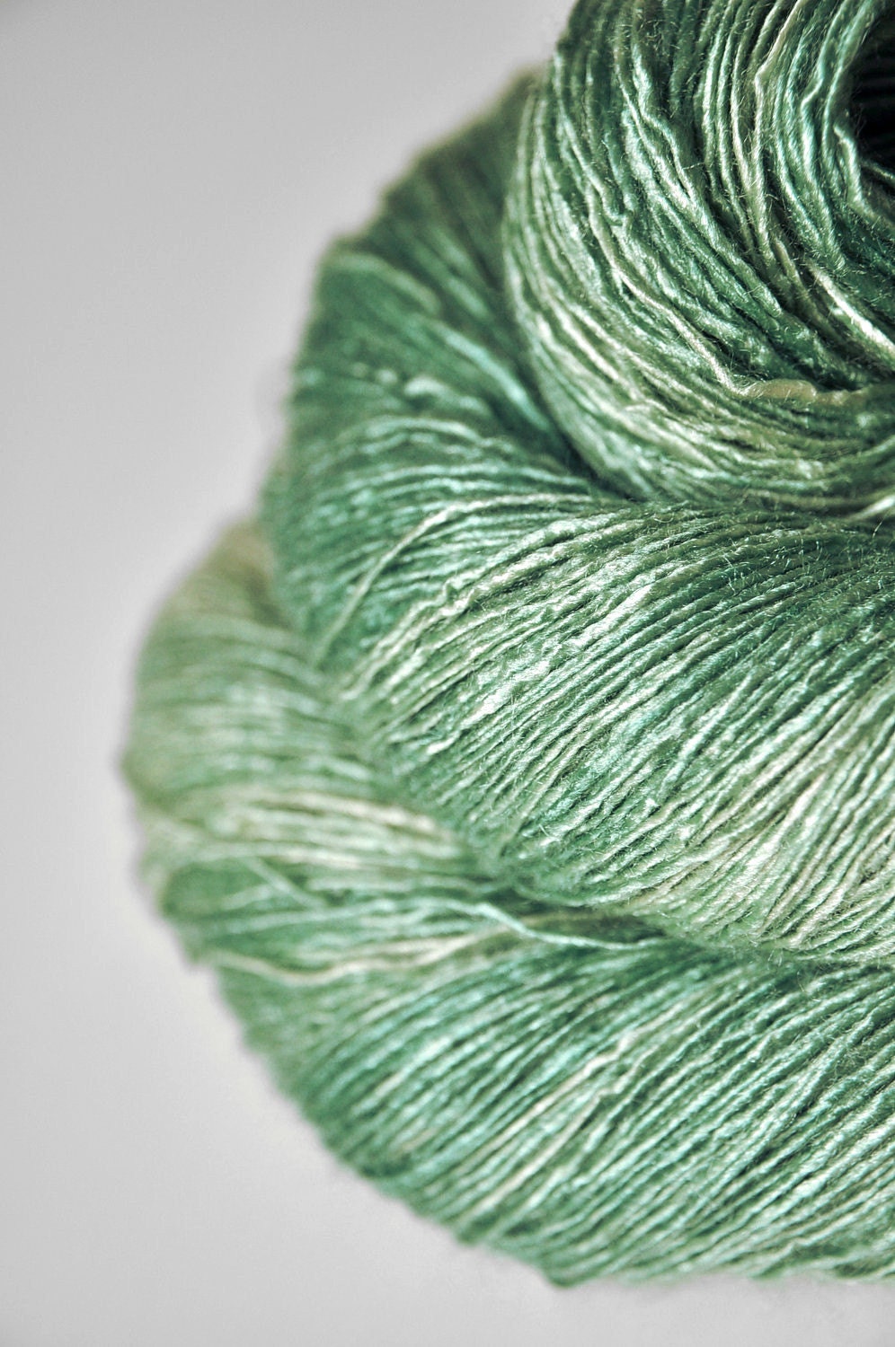 Jewel beetle's last day OOAK - Tussah Silk Yarn Lace weight