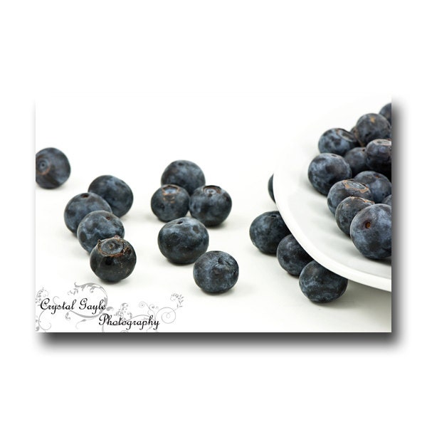 Blueberry Fruit Photo Fine Art Photography Blue Kitchen Home Decor Wall Art 8x10 Health Kick Food