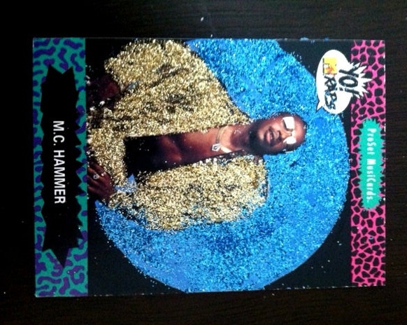 2 LEGIT: MC Hammer Yo MTV Raps Glitter Trading Card