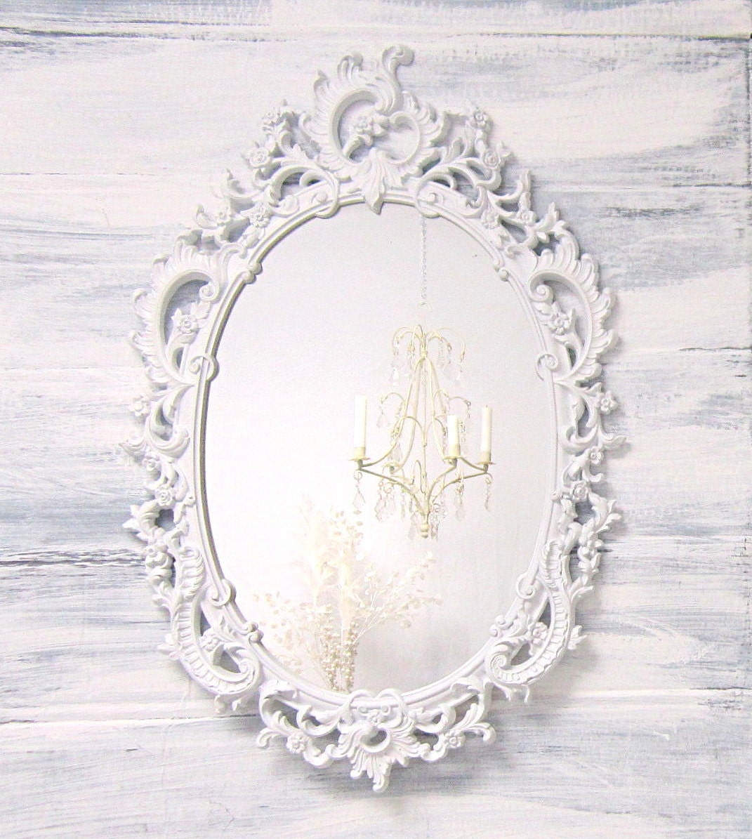 HOLLYWOOD REGENCY MIRRORS For Sale Large White Black Baroque Mirrors Ornate Bathroom Mirror Vanity Vintage Mirror Syroco Boudoir