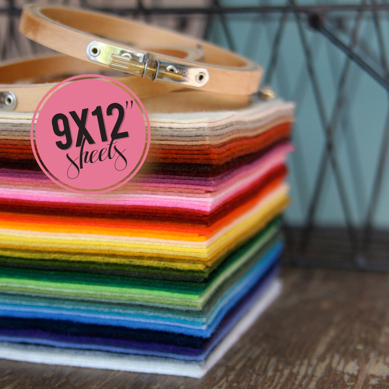 Wool blend felt: 15 9x12" sheets by Benzie