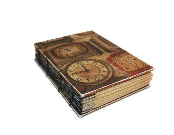 Pocket Watches Handmade Coptic Bound Journal