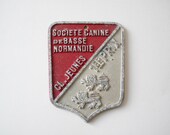 french canine plaque vintage dog award plaque