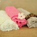 Three Baby Wraps and Headbands Package, Wraps in Pink, Off White and Tan, Great for Photo Prop