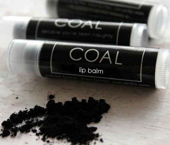 COAL Lip Balm.  Unscented Lip Balm with Bamboo Charcoal