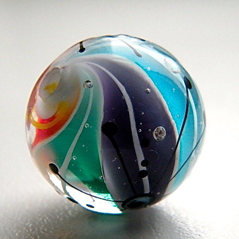 Swirl Fantasy Lampwork Focal made by Caroline Dousi (SRA)